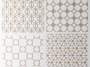 set panel lattice grille 3d 3D Model