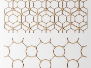 set panel lattice grille 3d 3D 模型