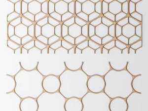 set panel lattice grille 3d 3D Model