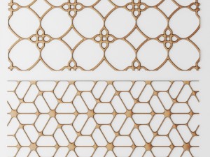 set panel lattice grille 3d 3D 模型