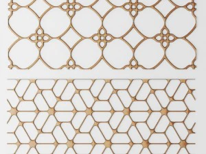 set panel lattice grille 3d 3D Model