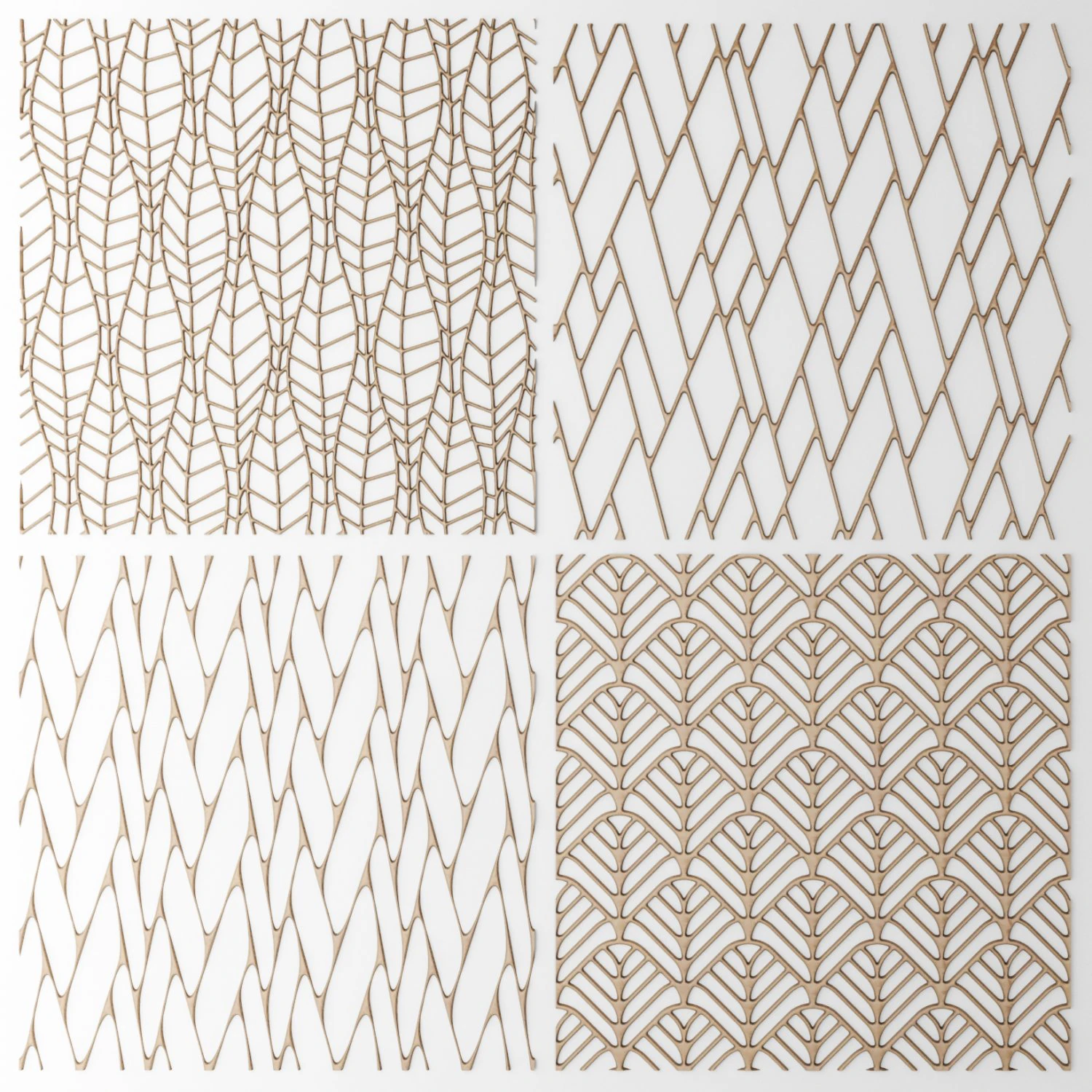 set panel lattice grille 3d 3D Model .c4d .max .obj .3ds .fbx .stl .blend 