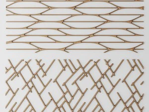 set panel lattice grille 3d 3D Model