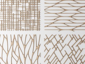 set panel lattice grille 3d Model 3D