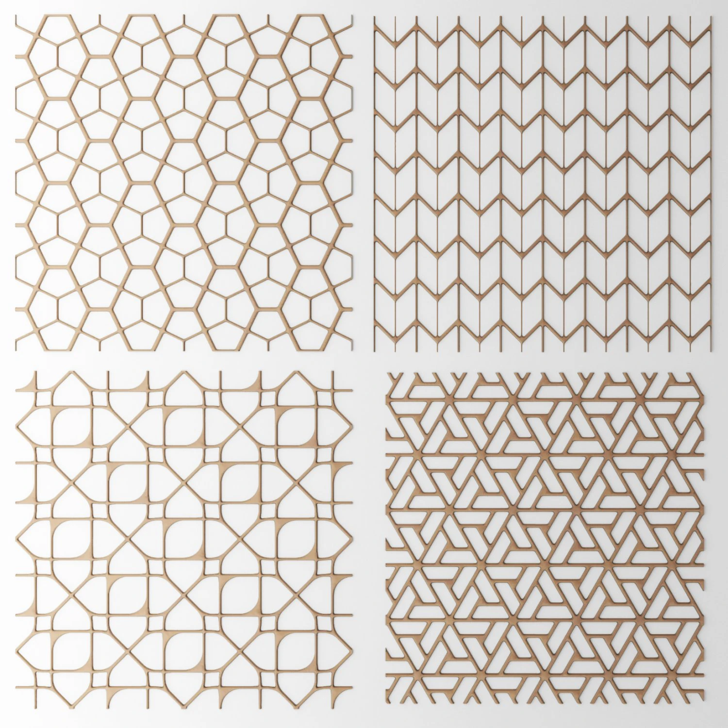 set panel lattice grille 3d 3D Model .c4d .max .obj .3ds .fbx .stl .blend 