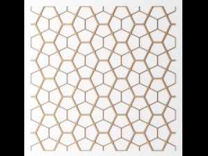set panel lattice grille 3d Model 3D