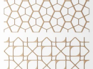 set panel lattice grille 3d 3D Model