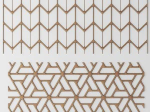 set panel lattice grille 3d 3D Model