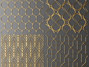 set panel lattice grille 3d 3D Model