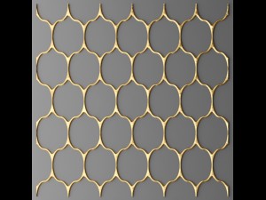 set panel lattice grille 3d Model 3D