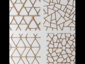 set panel lattice grille 3d 3D 模型