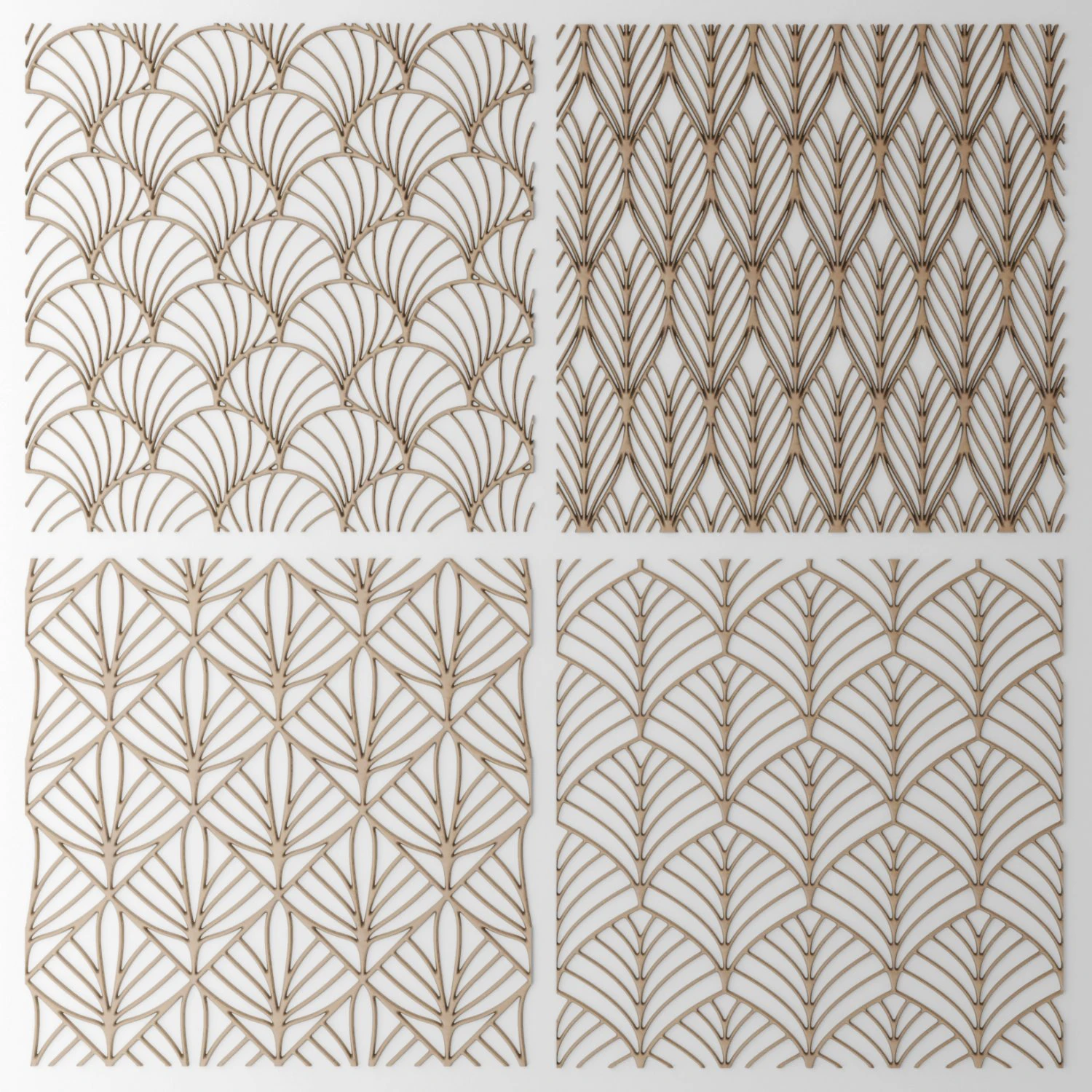 set panel lattice grille 3d 3D Model .c4d .max .obj .3ds .fbx .stl .blend