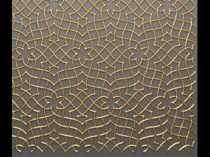 lattice arab panel 3d 3D Model