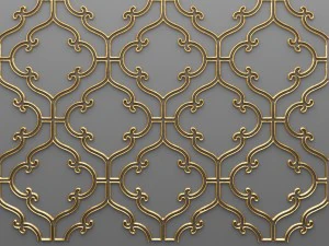 panel lattice grille 3d 3D Model