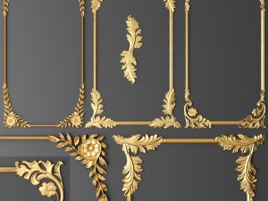 frame cartouches set 3d Modèle 3D
