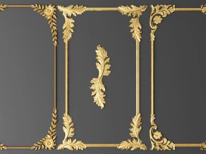 frame cartouches set 3d 3D Model