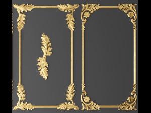 frame cartouches set 3d 3D Model