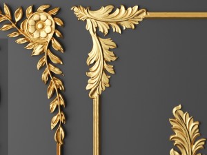 frame cartouches set 3d 3D Model