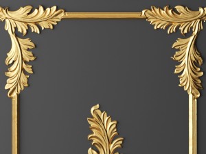frame cartouches set 3d 3D Model