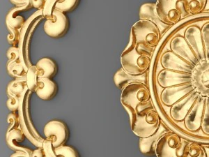 ceiling rosette and frame 3D Model