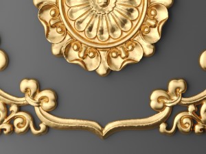 ceiling rosette and frame Model 3D
