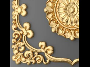 ceiling rosette and frame 3D Model