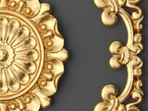 ceiling rosette and frame 3D Model