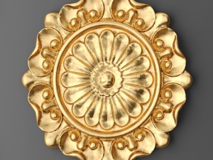 ceiling rosette and frame Model 3D