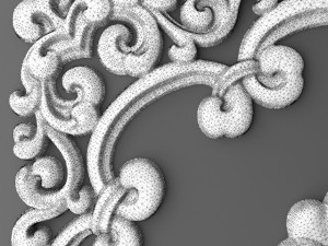 ceiling rosette and frame Model 3D