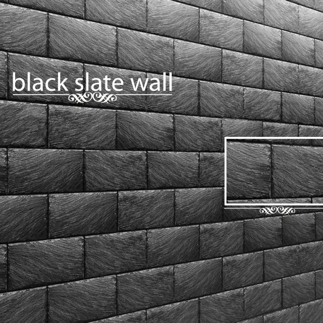 stone slate black 3d Modelo 3D .c4d .max .obj .3ds .fbx .stl .blend 