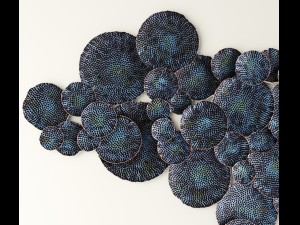 teal hammered wall decor Model 3D