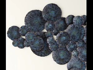 teal hammered wall decor 3D Model
