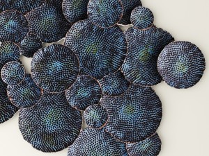 teal hammered wall decor Model 3D