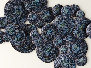 teal hammered wall decor Model 3D