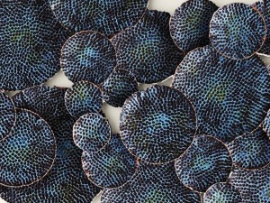 teal hammered wall decor Model 3D