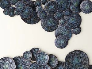 teal hammered wall decor 3D Model
