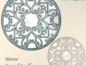 mirror carved scroll wall 3d 3D 모델