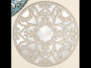 mirror carved scroll wall 3d Model 3D