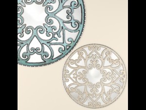 mirror carved scroll wall 3d Model 3D