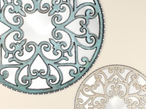 mirror carved scroll wall 3d Model 3D