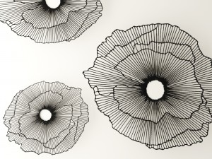wall decor futuristic coral panel 3Dモデル