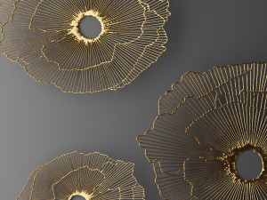 wall decor futuristic coral panel 3Dモデル