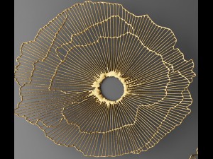 wall decor futuristic coral panel 3Dモデル