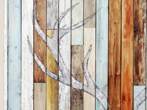 antler silhouette wall panel wood 3D Model