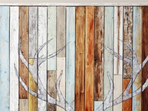 antler silhouette wall panel wood 3D Model