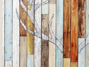 antler silhouette wall panel wood 3D Model