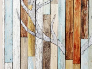 antler silhouette wall panel wood 3D Model