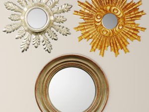hickory manor house mirror set 3D 모델