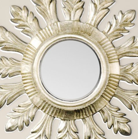  Hickory Manor Oval Mirror with Bow, Antique Gold