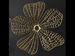 wall decor flower futurism panel Modello 3D